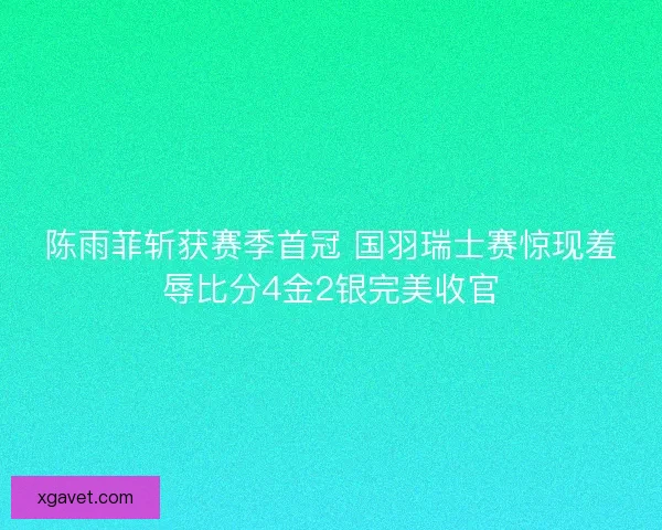陈雨菲斩获赛季首冠 国羽瑞士赛惊现羞辱比分4金2银完美收官 陈雨菲斩获赛季首冠 国羽瑞士赛惊现羞辱比分4金2银完美收官